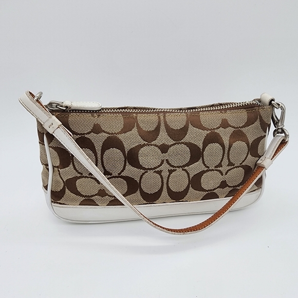 Coach 6094 Demi Mini Signature Canvas Leather Bag Wristlet - Picture 12 of 16